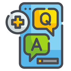 question answer line icon