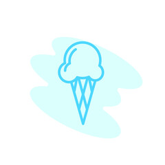 Illustration Vector graphic of ice cream icon template