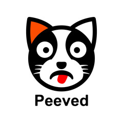 Vector Set Design Emoticon Reaction Face Cat