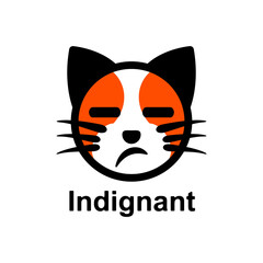 Vector Set Design Emoticon Reaction Face Cat