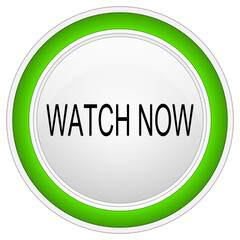 Watch now Button on white background - illustration