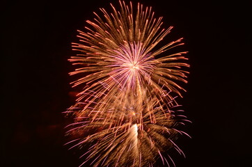 豊明夏祭りの打ち上げ花火