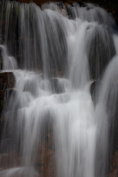 Long exposure close-up image of a waterfall in Geres National Park, Portugal