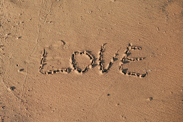 symbol in the sand. Coast