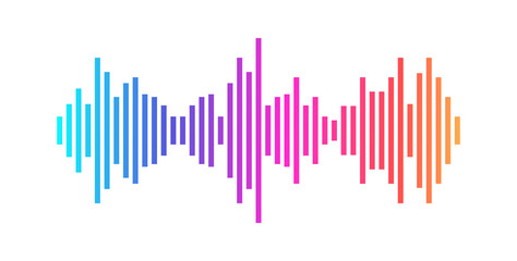 Waves of the equalizer isolated on background. EQ Vector Illustration.