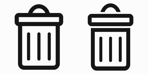Trash can icon. Delete files. Waste recycling. Vector icon.