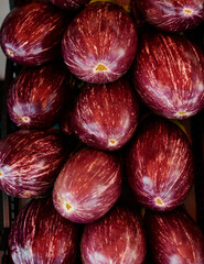 Top view close up eggplant background