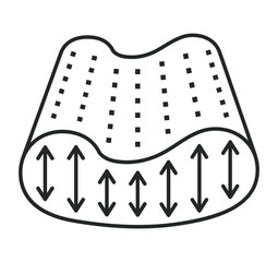 pillow type, line icon, elastic pillow