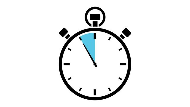 Grafische Stoppuhr Blau Zehn Sekunden Countdown