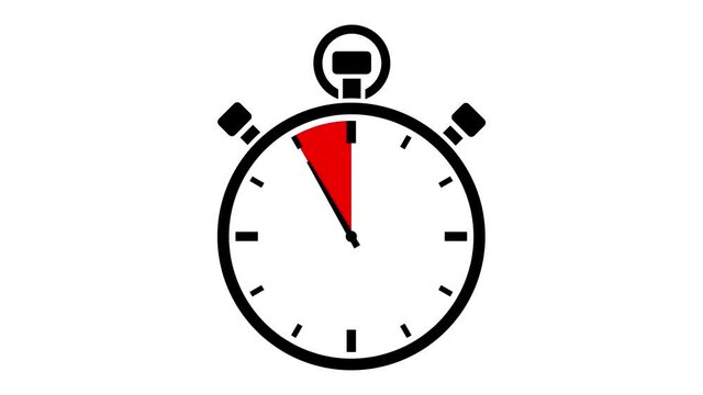 Grafische Stoppuhr Rot Zehn Sekunden Countdown