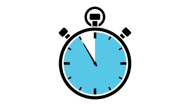 Grafische Stoppuhr Zehn Sekunden Countdown Blau