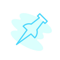 Illustration Vector graphic of Push pin icon template