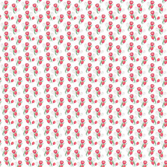 Seamless pattern with flowers on a white background