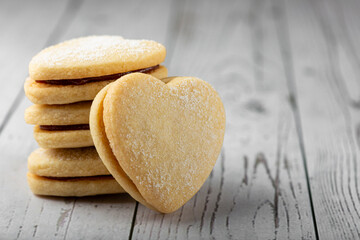 Delicious buttery biscuits filled with guava paste.
