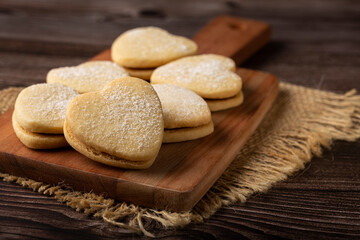 Delicious buttery biscuits filled with guava paste.