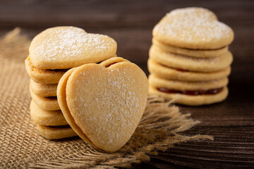 Delicious buttery biscuits filled with guava paste.