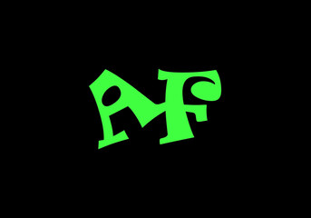 this is creative text latter AF logo