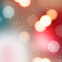 Naklejka premium Blurry colorful Christmas bokeh light background