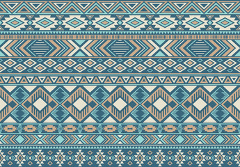 Indonesian pattern tribal ethnic motifs geometric seamless vector background. Fashionable indian tribal motifs clothing fabric textile print traditional design with triangle and rhombus shapes.
