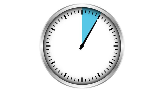 Silberne Stoppuhr Blau Sechzig Sekunden/Minuten