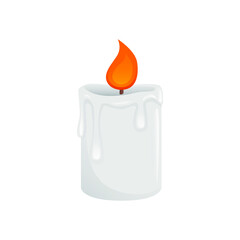 Candle Emoji Icon Illustration. Light Flame Vector Symbol Emoticon Design Vector.
