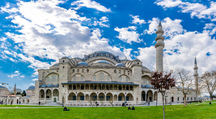 Fototapeta premium Suleymaniye Mosque in the Istanbul. Istanbul is the biggest city of The Turkey.