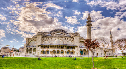 Fototapeta premium Suleymaniye Mosque in the Istanbul. Istanbul is the biggest city of The Turkey.