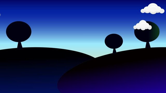 Clouds animation bule sky