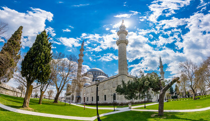 Obraz premium Suleymaniye Mosque in the Istanbul. Istanbul is the biggest city of The Turkey.