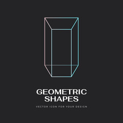 Vector abstract modern geometric icon design in trendy linear style. Minimal geometric concepts and badges. Best for identity and logotypes. Simple shape.