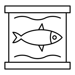 Aquarium Outline Icon Design