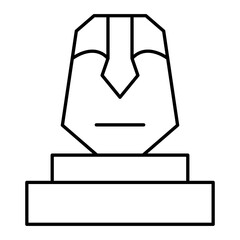 Vector Moai Outline Icon Design
