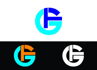 Initial Letter GF Logo or Icon Design Vector Image Template.jpg