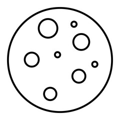 Vector Moon  Outline Icon Design
