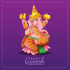 Ganesh chaturthi greetings card