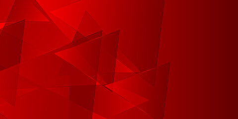 Fototapeta premium Modern red triangle background, geometry background