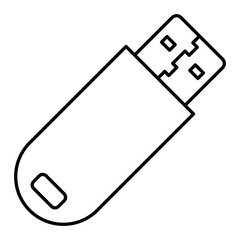 Vector USB Outline Icon Design