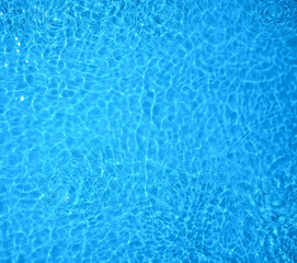 Pool Water. Abstract blue water surface background texture. Top view.