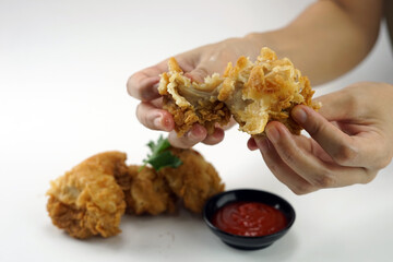 Deep fried chicken or chicken katsu