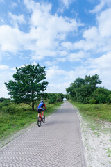 Obraz premium Cyclist at Meijendel