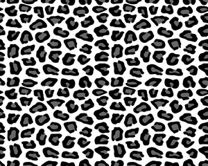 SVG Seamless  pattern of leopard leather, gray color on a white background