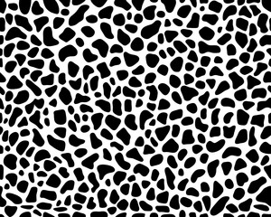 SVG Seamless  pattern of giraffe leather, black color on a white background