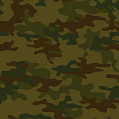 Fototapeta premium Seamless camouflage, hunting. Military pattern. Army uniform. Vector.