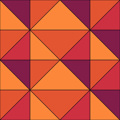 Seamless pattern. Ethnic ornament. Triangles background. Tribal wallpaper. Ethnical image. Triangle shapes motif. Ancient mosaic. Digital paper. Folk web design. Textile print backdrop.