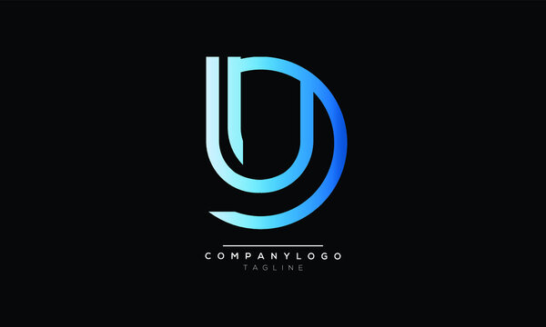UD initials monogram letter text alphabet logo design