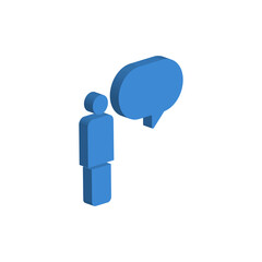 Speech bubble icon isolated on white background. Chat symbol modern, simple, vector, icon for website design, mobile app, ui. Vector Illustration