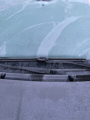 Part of Frozen car in winter - 443633968