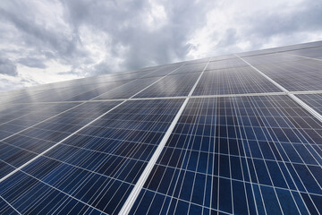 Solar panel device in cloudy weather