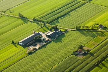 Foto auf Leinwand Dutch landscapes from out of a plane © AGAMI