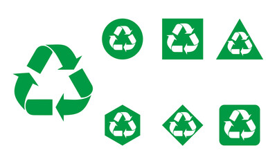 Obraz premium recycle icon set illustration that can be used as a logo icon banner symbol